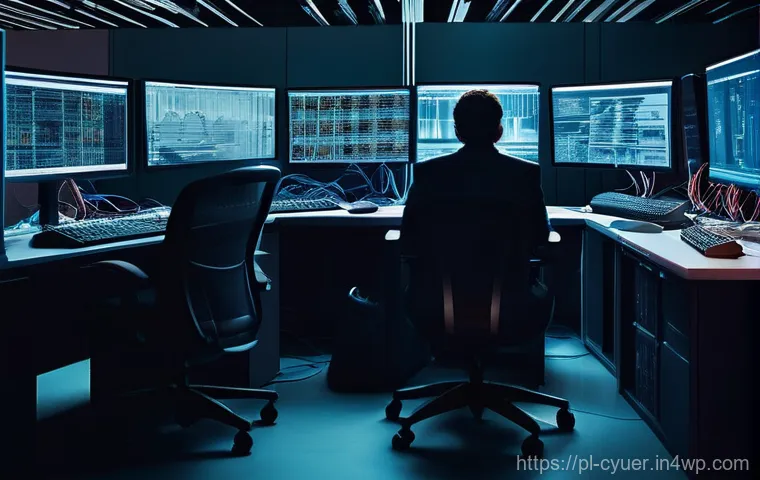 사이버 공격 대응을 위한 조직의 책임 - **Prompt 1: The Immediate Aftermath of a Cyberattack**
    A high-definition, realistic photograph c...
