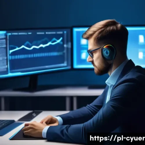 Home 32 사이버 공격 대응을 위한 사건 대응 팀 구성 - A professional cybersecurity team specialist in a modern Polish office environment, focused on monit...
