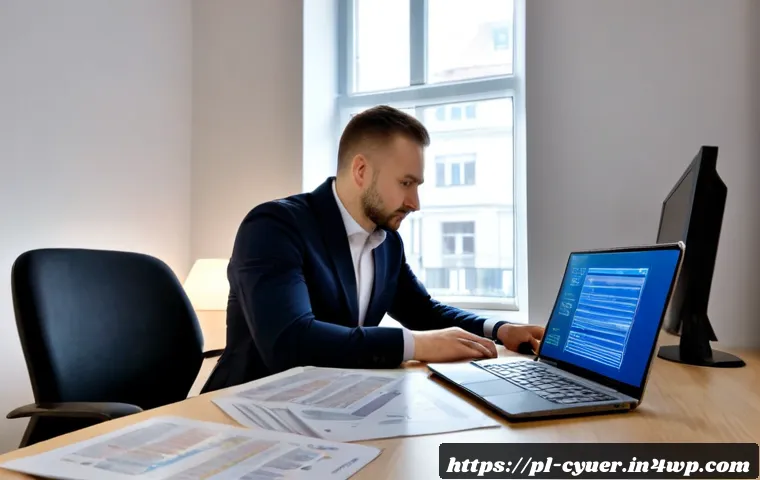 Home 17 사이버 공격 대응을 위한 가이드라인 개발 - Photorealistic cybersecurity response planning scene in a modern Warsaw office, two Polish IT securi...